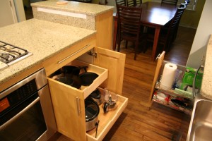 Custom Cabinets - Pot Organizer